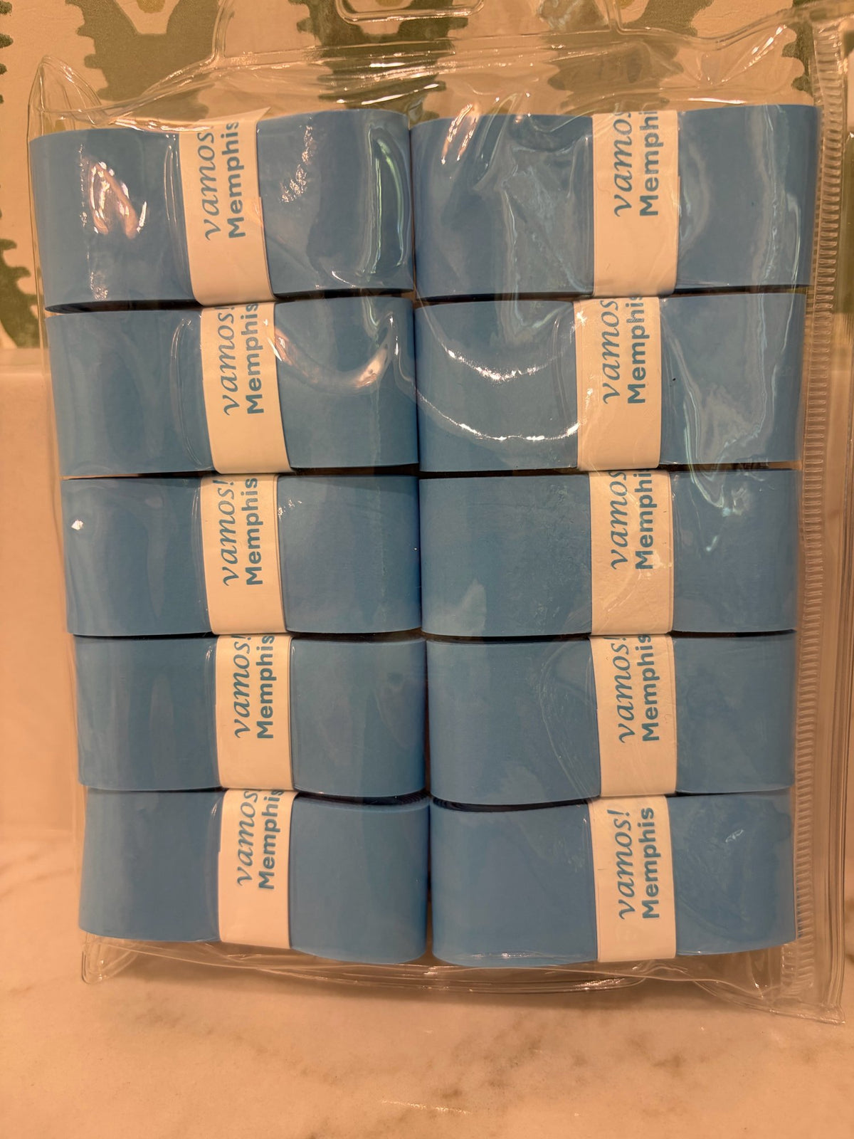 Vamos! Memphis overgrips 10 pack, Light Blue, back