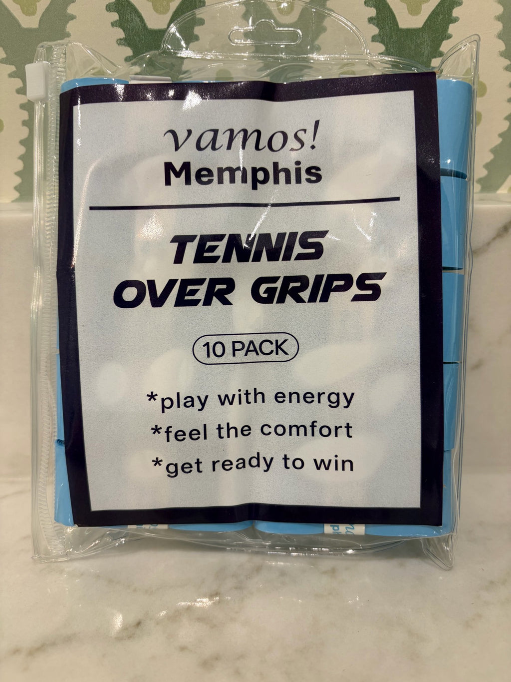 Vamos! Memphis overgrips 10 pack, Light Blue, front